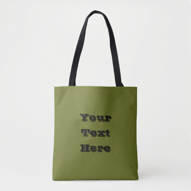 Tote Bag Couleur solide vert olive (Devant)