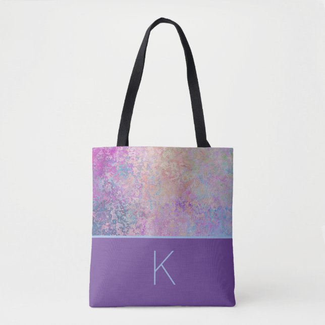 Tote Bag Couleurs arc-en-ciel monogrammes (Devant)