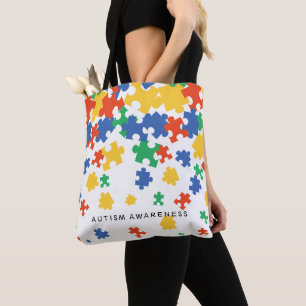 Tote Bag Couleurs de la sensibilisation à l'autisme Pièces