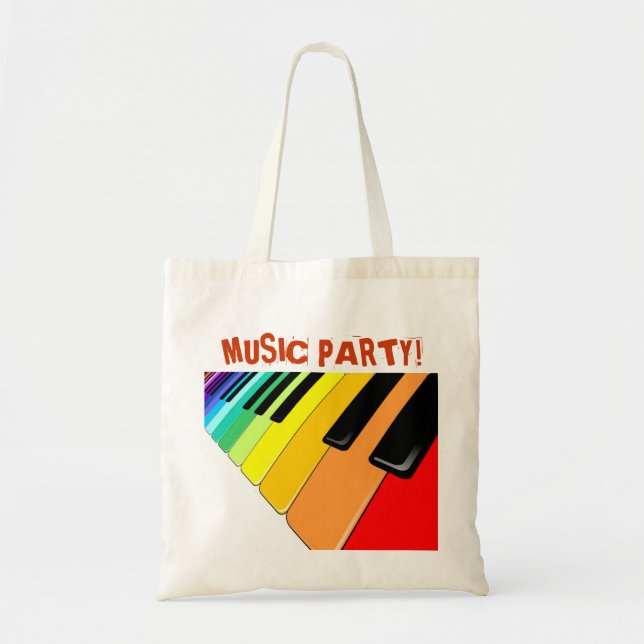 Tote Bag Couleurs de partie de musique de clavier (Devant)