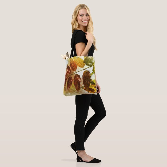 Tote Bag Couleurs d'or rouille des feuilles d'automne (Sur le modèle)