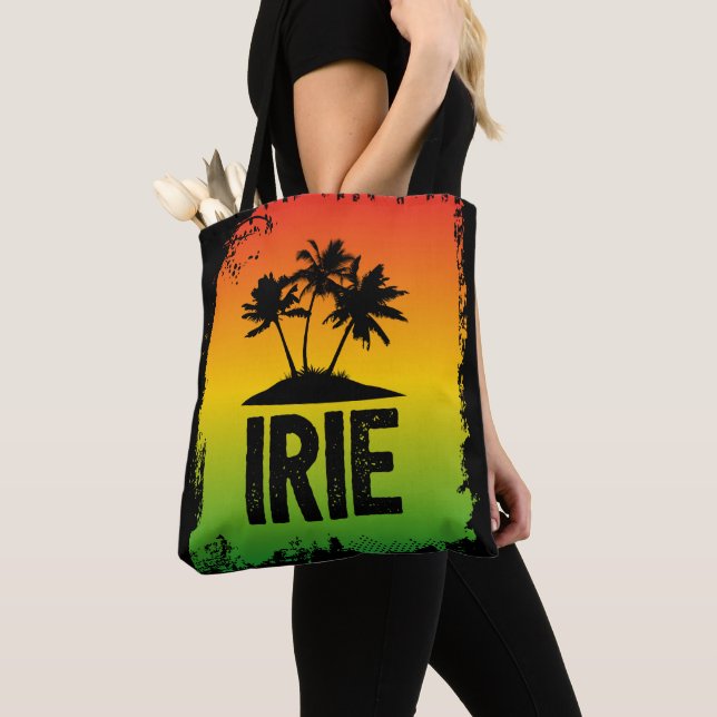 Tote Bag Couleurs du drapeau jamaïcain Irie Tropical Rasta  (De près)