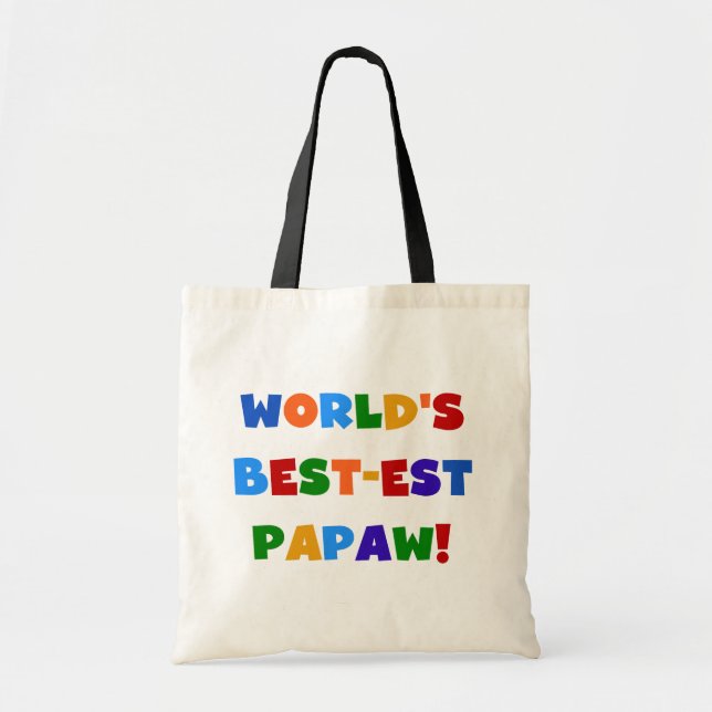 Tote Bag Couleurs vives Meilleures t-shirts et cadeaux Papa (Devant)