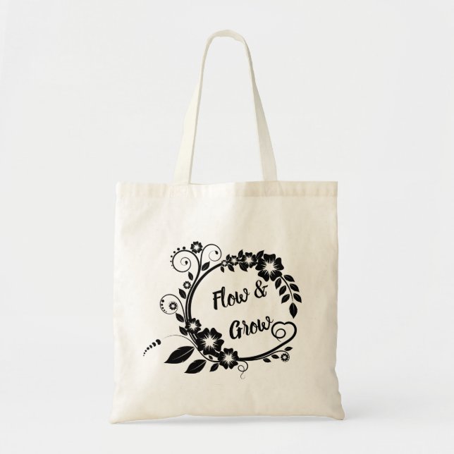 Tote Bag Coulez et élevez Fourre-tout réutilisable (Devant)