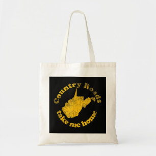 Tote Bag Country Roads Virginie-Occidentale Me ramener à la