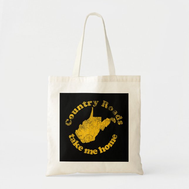 Tote Bag Country Roads Virginie-Occidentale Me ramener à la (Devant)