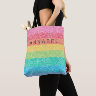 Tote Bag Coup de Parties scintillant arc-en-ciel Couleur No