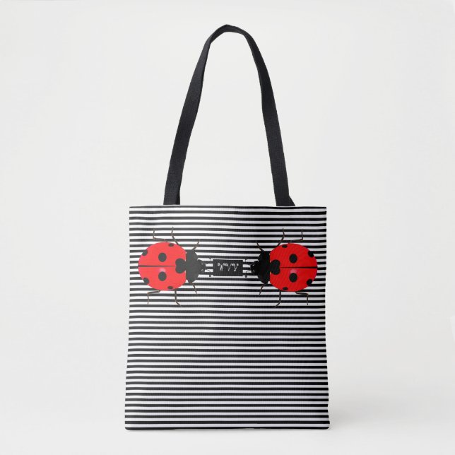 Tote Bag Coupables Ladybugs Sur Les Toiles D'Impression (Devant)