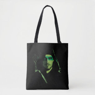 Tote Bag Coupe-circuit stylisé de vert vert de flèche de la