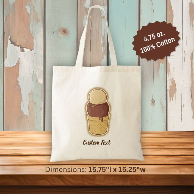 Tote Bag Coupe de glace à deux boules (Créateur téléchargé)