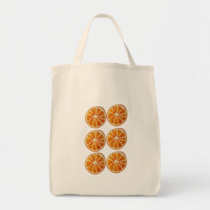 Tote Bag Coupe d'orange juteuse aquarelle art motif pop art