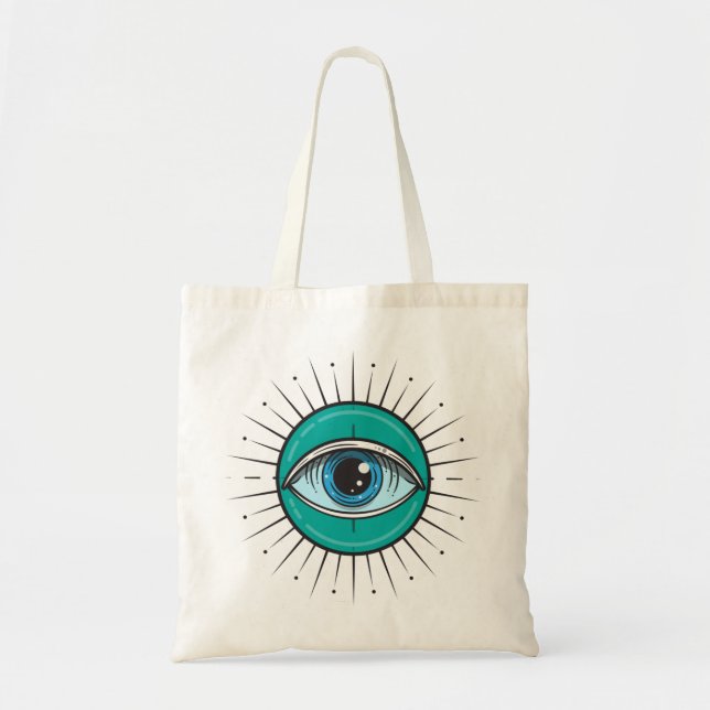 Tote Bag Couper le bleu de l'oeil du mal (Devant)