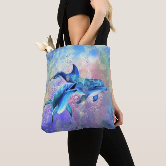 Tote Bag Couple dauphin - Beau (De près)