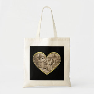 Tote Bag Couple Romantique Vintage, homme et femme amour