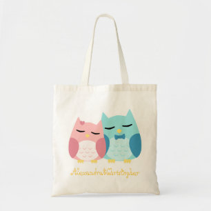 Tote Bag Couples mignons de hibou
