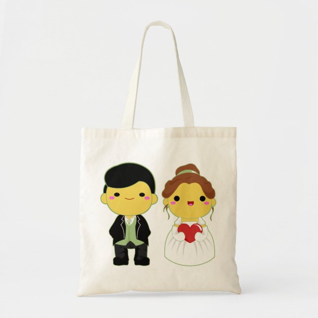 Tote Bag Couples mignons de mariage - 02 (Devant)