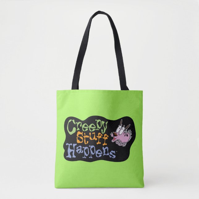 Tote Bag Courage du chien lâché | Déplaisant des événements (Devant)