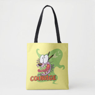 Tote Bag Courage du chien lâché Graphique fantôme