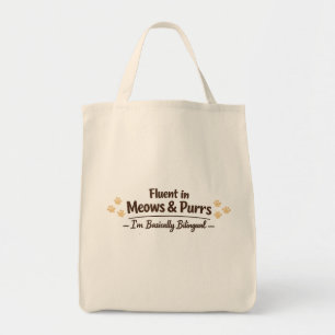 Tote Bag Courant en miaulements et ronronnements Cadeau drô
