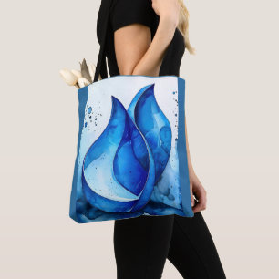 Tote Bag Courbes d'Indigo reposantes