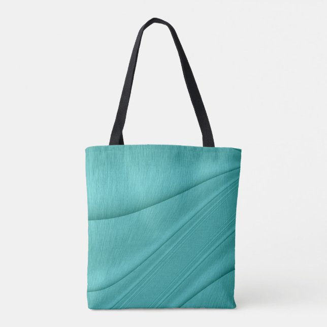 Tote Bag Courbure turquoise (Dos)