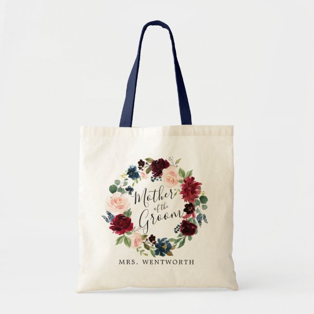 Tote Bag Couronne de bouquet bourguignonne| Mère de la sall (Devant)