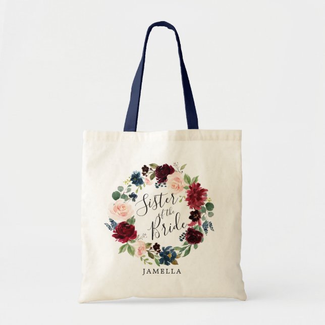 Tote Bag Couronne de bouquet bourguignonne | Soeur de la ma (Devant)