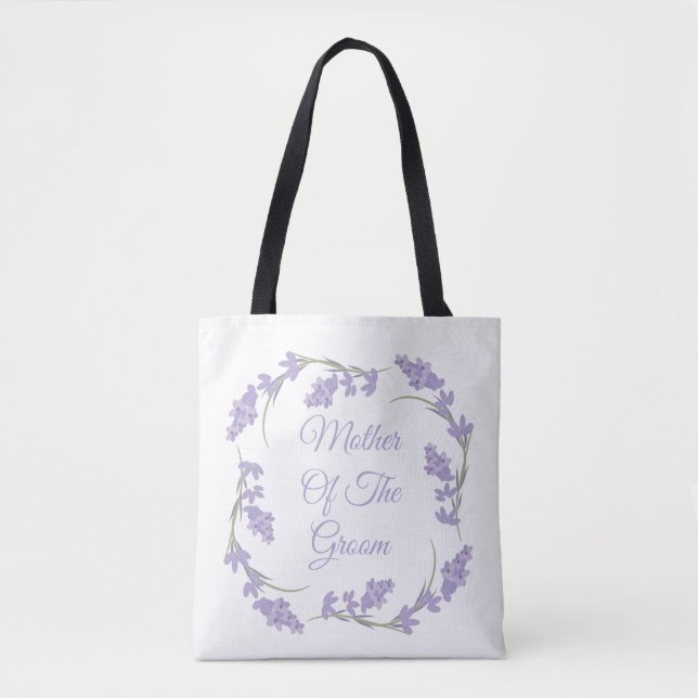 Tote Bag Couronne de fleurs de lavande pour la mère du mari (Devant)
