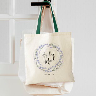 Tote Bag Couronne de lavande élégante Demoiselle d'honneur