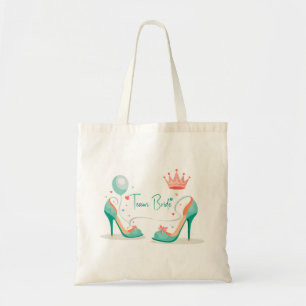 Tote Bag Couronne et talons hauts – Thème rose et menthe gl