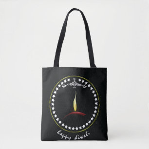 Tote Bag Couronne étoilée élégante de Diwali Diya Flame