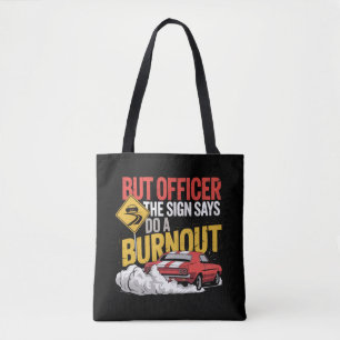 Tote Bag Course de Funny Car Brûlage au sol Drag Racing Mus
