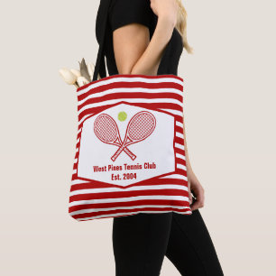 Tote Bag Coutume Tennis Country Club Red Stried