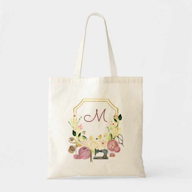 Tote Bag Couture de la crête de monogramme de la mer (Devant)