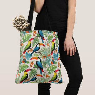 Tote Bag Couvert de Toucan Tropical