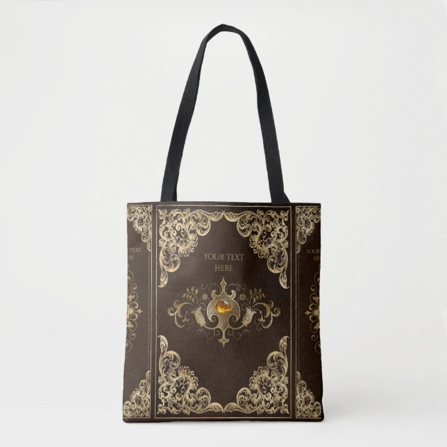 Tote Bag Couverture de livre vintage Dark Academia (Devant)
