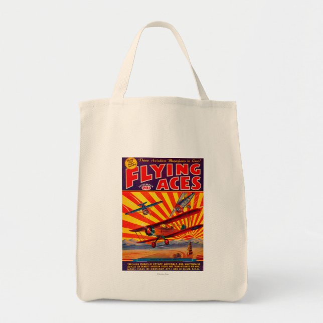 Tote Bag Couverture du magazine Flying Aces (Devant)