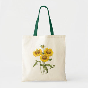 Tote Bag Couverture Fleur de Blanket Tournesol Floral Vinta