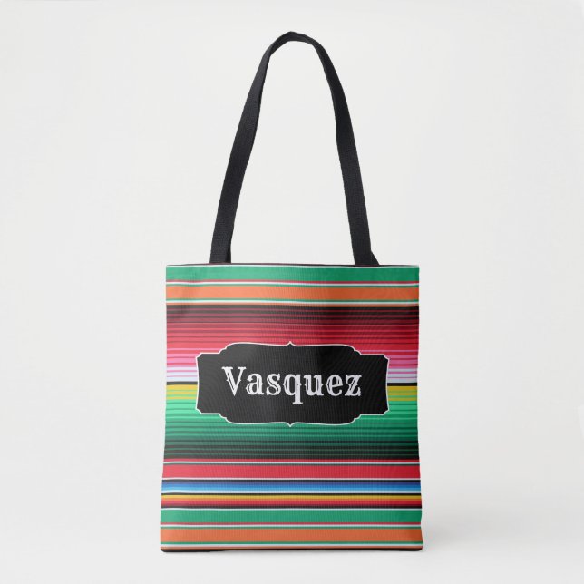 Tote Bag Couverture mexicaine de Serape d'Espagnol fait sur (Devant)