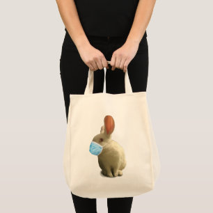Tote Bag COVID Masque Bunny Fourre-tout