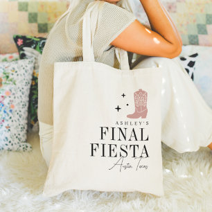 Tote Bag Cowboy Boot Final Fiesta Bachelorette Party