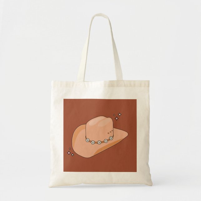 Tote Bag Cowboy Casquette rouille Terracotta (Devant)