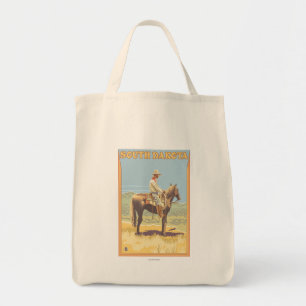 Tote Bag Cowboy (vue de côté) le Dakota du Sud