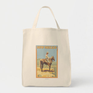 Tote Bag Cowboy (vue de côté) Nouveau Mexique