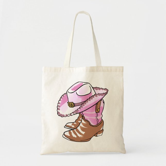 Tote Bag Cowgirl Boots and Hat (Devant)