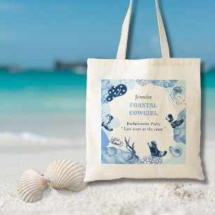 Tote Bag cowgirl côtière bleue