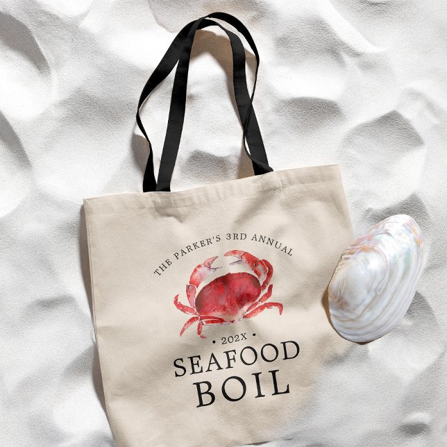 Tote Bag Crabe/Fruits de mer Faire bouillir| Thème de fruit (Créateur téléchargé)