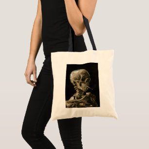 Tote Bag Crâne avec brûler la cigarette Vincent van Gogh Ar