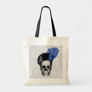 Tote Bag Crâne avec Casquette bleu
