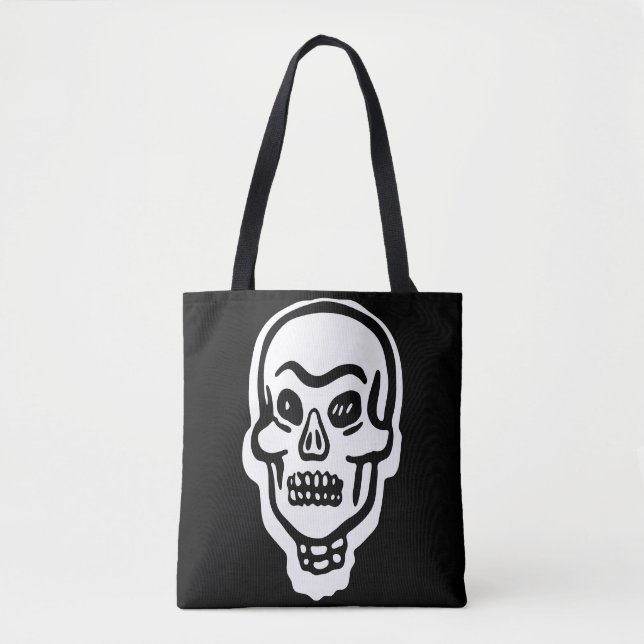 Tote Bag Crâne classique d'Halloween (Devant)